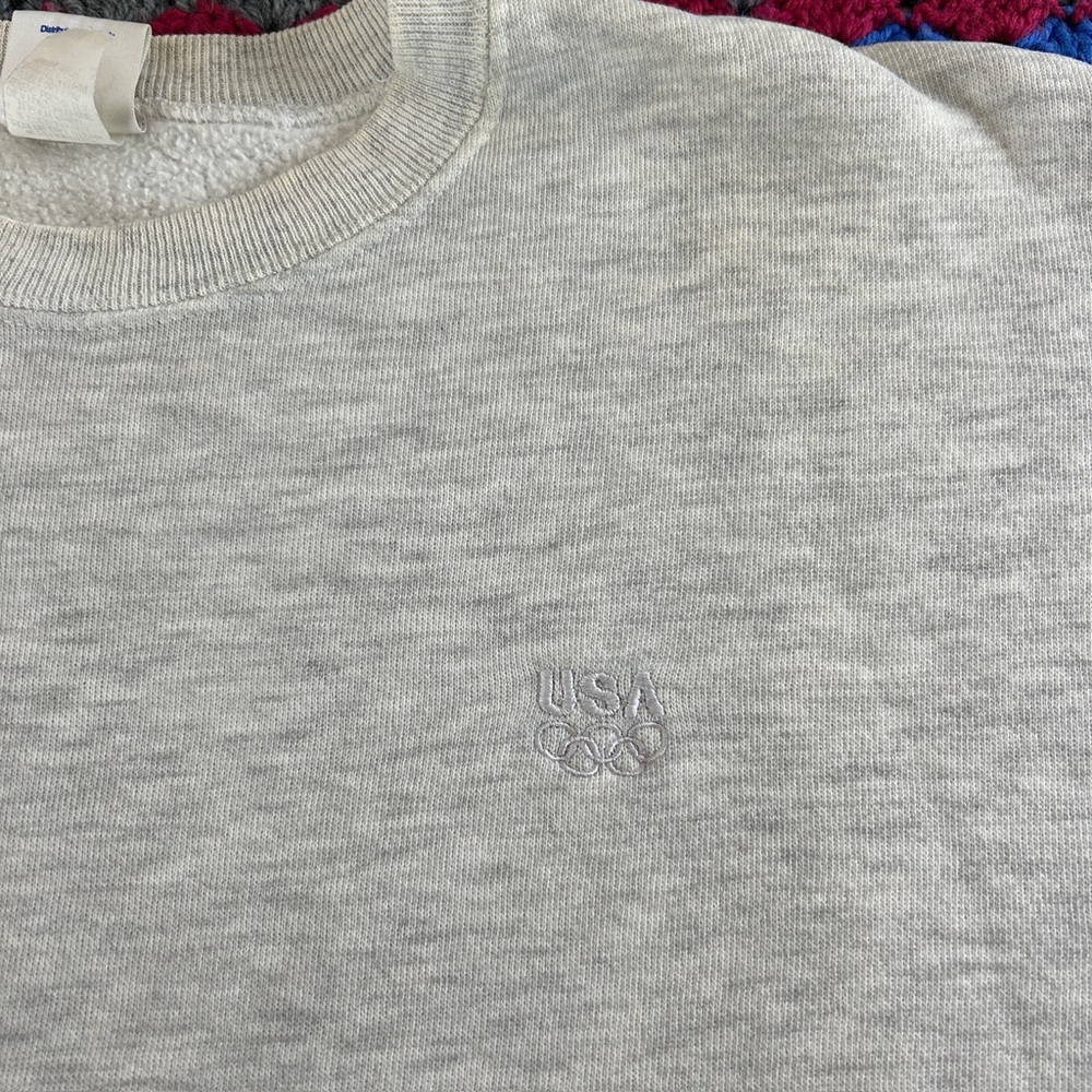 Vintage 80s 90s USA Olympics JC Penney Heathered Embroidered Crewneck Sw… - Picture 2 of 15